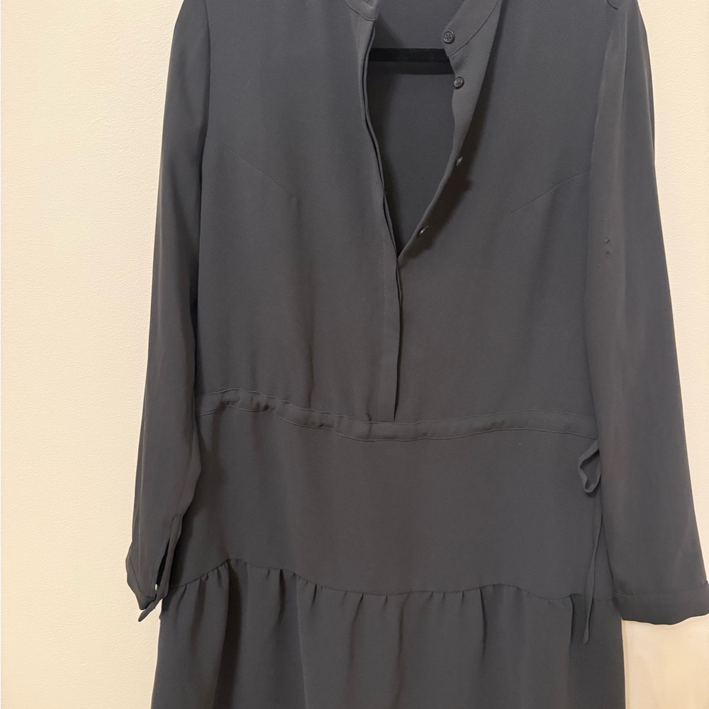 All Saints Olive Green Long Sleeve Sheath Dress